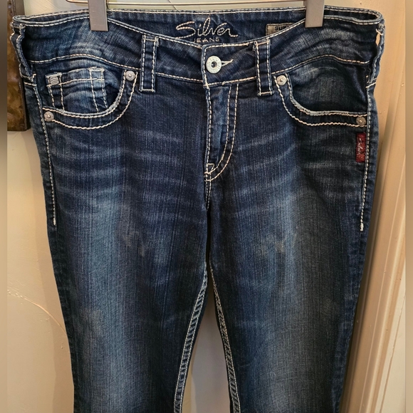 Silver Jeans Dark Blue Cropped Capris 32 x 26 - Picture 3 of 7